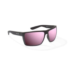 Bajio Stiltsville Sunglasses Polarized in Black Matte with Rose Mirror Glass
